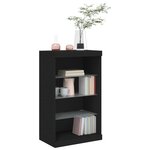 vidaXL Buffet avec lumières LED noir 60 5x37x100 cm