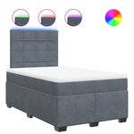 vidaXL Sommier à lattes de lit et matelas Gris foncé 120x200cm Velours