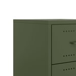 vidaXL Table de chevet vert olive 36x39x43 5 cm acier