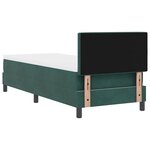vidaXL Lit à ressorts avec matelas Vert foncé 80 x 200 cm tissu