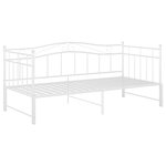 vidaXL Cadre de canapé-lit extensible sans matelas blanc 90x200 cm