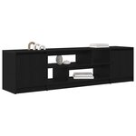 vidaXL Meuble TV chêne noir 188 5x41x50 cm bois d'ingénierie