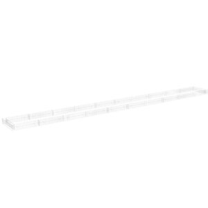 vidaXL Lit surélevé à gabion Acier galvanisé 1000x100x20 cm