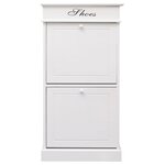 vidaXL Armoire à chaussures Blanc 50 x 28 x 98 cm Bois de Paulownia