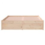 vidaXL Cadre de lit sans matelas bois massif 120x200 cm