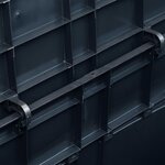 vidaXL Boîte de rangement de jardin 320 L Noir