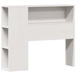 vidaXL Lit bibliothèque sans matelas blanc 90x190cm bois de pin massif