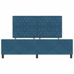 vidaXL Lit à ressorts avec tête de lit Bleu foncé 180 x 200 cm Velours