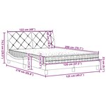 vidaXL Lit avec matelas marron foncé 120x200 cm tissu