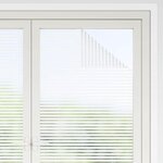 vidaXL Films pour fenêtre dépoli design à rayures PVC