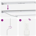 vidaXL Auvent rétractable électrique Vert et blanc 3 x 2 5 m
