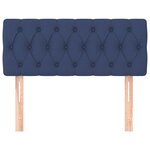 vidaXL Tête de lit Bleu 100x7x78/88 cm Tissu