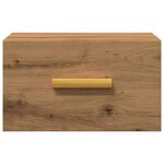 vidaXL Tables de chevet murales 2 Pièces chêne artisanal 35x35x20 cm