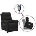 vidaXL Fauteuil de massage Noir Tissu