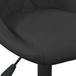 Chaise fauteuil siège de bureau informatique étude velours noir 02_0024046