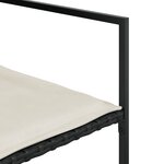 vidaXL Ensemble à manger de jardin 9Pièces coussins noir résine tressée