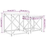 vidaXL Tables basses gigognes 2 Pièces chêne fumé bois d'ingénierie