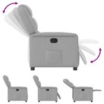 vidaXL Fauteuil inclinable gris nuage tissu