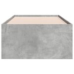 vidaXL Lit de jour avec tiroirs sans matelas gris béton 100x200 cm