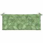 vidaXL Coussin de banc de jardin motif de feuilles 120x50x7 cm tissu