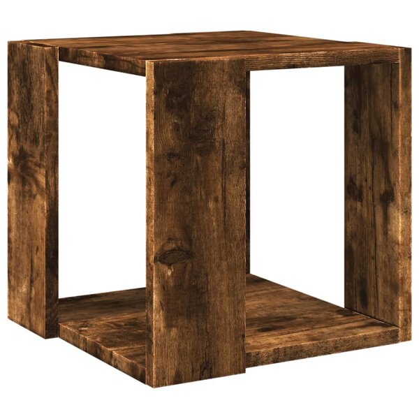 vidaXL Table basse chêne fumé 32x32x30 cm bois d'ingénierie