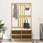 vidaXL Portemanteau SANDNES 87x40x159 5 cm bois massif pin