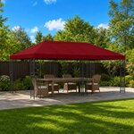 vidaXL Abri de jardin 6 x 3 m Bordeaux Polyester et Acier 190 gsm