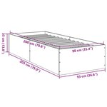 vidaXL Cadre de lit blanc 90x200 cm bois d'ingénierie