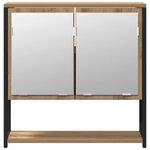 vidaXL Ensemble de mobilier de salle de bain avec étagère 2 Pièces Marron