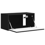 vidaXL Meuble TV mural Noir 60 x 31 x 29.5 cm Bois d'ingénierie