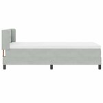 vidaXL Lit à ressorts avec matelas Gris clair 200 x 100 cm Polyester