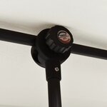 vidaXL Parasol de jardin avec mât en aluminium 180x110 cm blanc sable