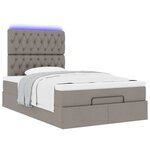 VidaXL Cadre de lit ottoman avec matelas taupe 120x190 cm tissu