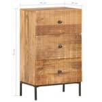 vidaXL Buffet 45x30x75 cm Bois de manguier massif