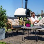 Capi Jardinière Nature Rib carré 30 x 30 cm ivoire KOFI902