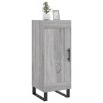 vidaXL Buffet Sonoma gris 34 5x34x90 cm Bois d'ingénierie