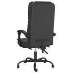 vidaXL Fauteuil de massage inclinable de bureau Noir Similicuir