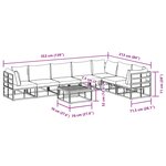 vidaXL Ensemble de canapé de jardin avec coussin 8 Pièces