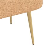 vidaXL Banc rembourré avec dossier Beige 110 x 60 x 76 cm Bouclé