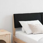 vidaXL Tête de lit capitonnée Noir 140 cm Pin massif