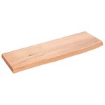 vidaXL Étagère murale marron clair 60x20x2 cm bois chêne massif traité