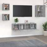 vidaXL Ensemble de meubles TV 5 Pièces Sonoma gris Bois d'ingénierie
