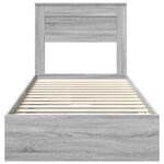 vidaXL Lit de Rangement Gris Sonoma 90 x 200 cm Bois d'ingénierie