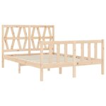 vidaXL Cadre de lit avec tête de lit 140x190 cm bois massif