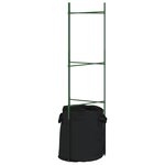vidaXL Cages à tomates avec sacs à plantes 4 Pièces 116 cm acier et PP