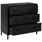 vidaXL Commode Noir 75x35x70 cm Bois de pin massif