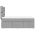 vidaXL Sommier à lattes de lit avec matelas Gris clair 100x200cm Tissu