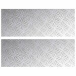 vidaXL Nez de marche Rectangulaire 2 Pièces Argenté 80 x 30 cm Aluminium