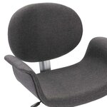 vidaXL Chaise pivotante à manger Gris Tissu