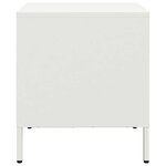 vidaXL Tables de chevet 2 Pièces blanc 35x39x43 5 cm acier